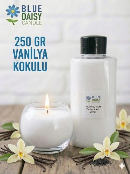 Inci Tozu Mum ( 30 Adet Fitil Ile ) Vanilya Aromalı Beyaz 250 gr